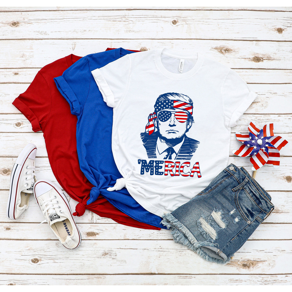 Trump 'Merica T-shirt,Trump Funny 4th of July Shirt,Trump Republican T-shirt,4th Of July Shirt,Great America Funny 4th of July Trump Tee - 1.jpg