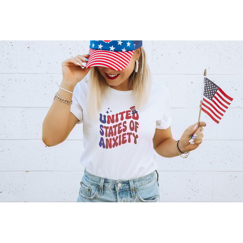 United States of Anxiety, Sarcastic USA Shirt, Funny 4th of July Shirts, Independence Day, Memorial Day, USA Crewneck, Christian 4th of July - 2.jpg
