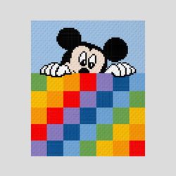Crochet C2C Mouse Checkered blanket pattern PDF Download