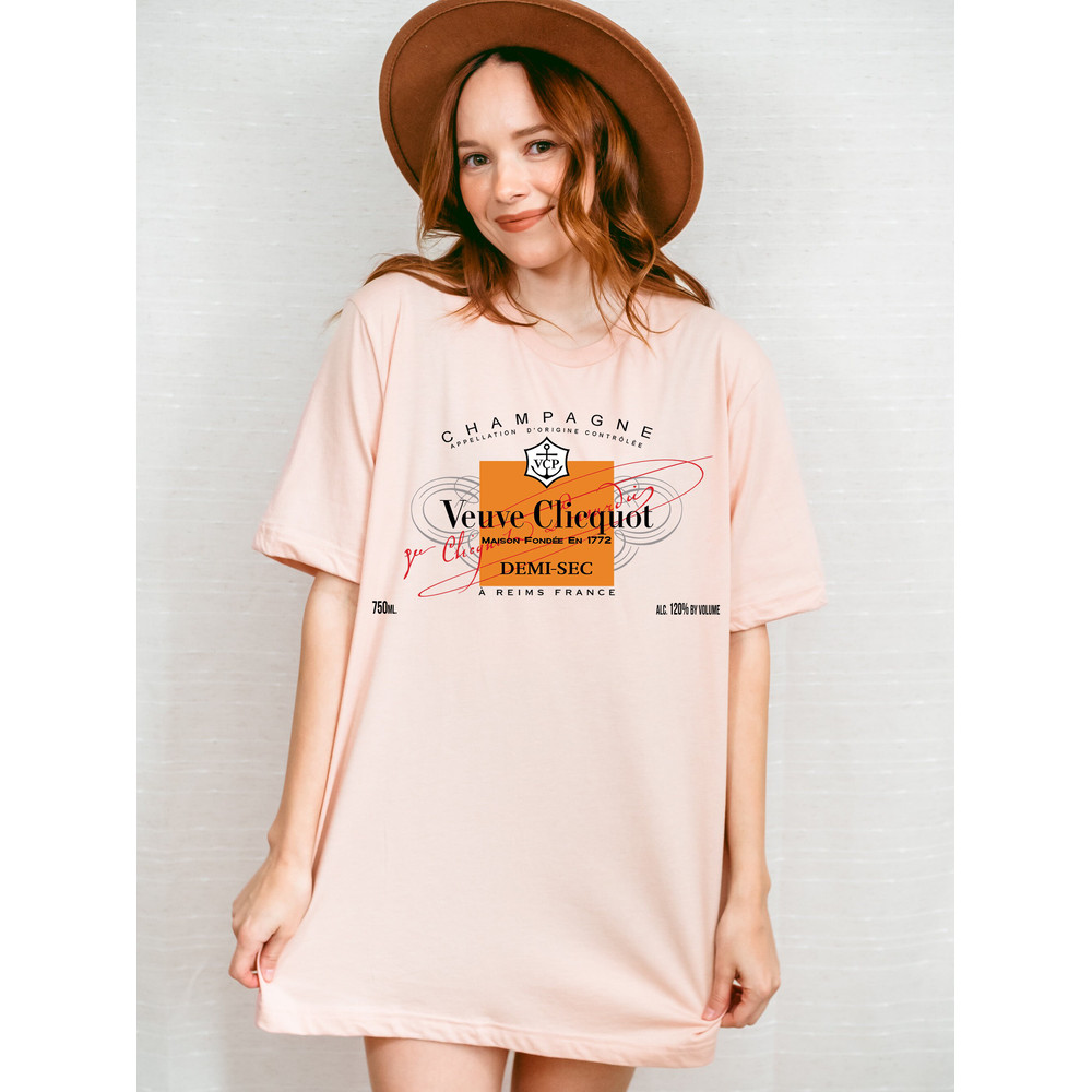 Champagne Veuve Rose Shirt, Champagne Tennis Club T-shirt, Orange Champagne Rosé Label Shirt, Champagne Veuve Rose Sweatshirts - 2.jpg