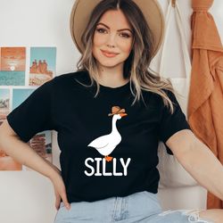 cowgirl duck shirt, silly goose shirt, cowgirl
