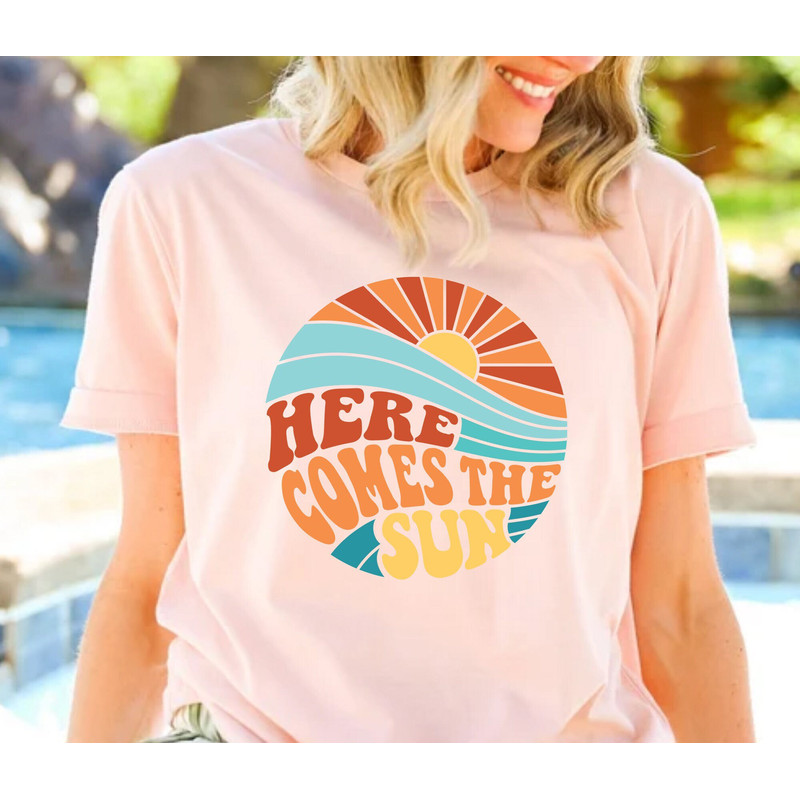 Here Comes The Sun Shirt,Summer Shirt, Summer Vacation Shirt,Beach Vacation Shirt,Beach Shirt,Summer Outfit, Vacation Shirt,2022 Beach Shirt - 1.jpg