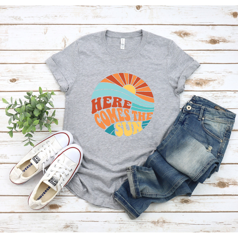 Here Comes The Sun Shirt,Summer Shirt, Summer Vacation Shirt,Beach Vacation Shirt,Beach Shirt,Summer Outfit, Vacation Shirt,2022 Beach Shirt - 5.jpg