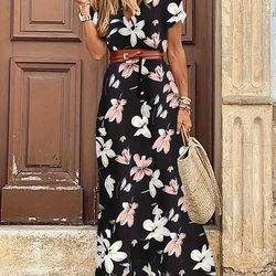 Women's Clothing Women's Floral Dress - Perfect for Boho Parties & Evening Casual Wear