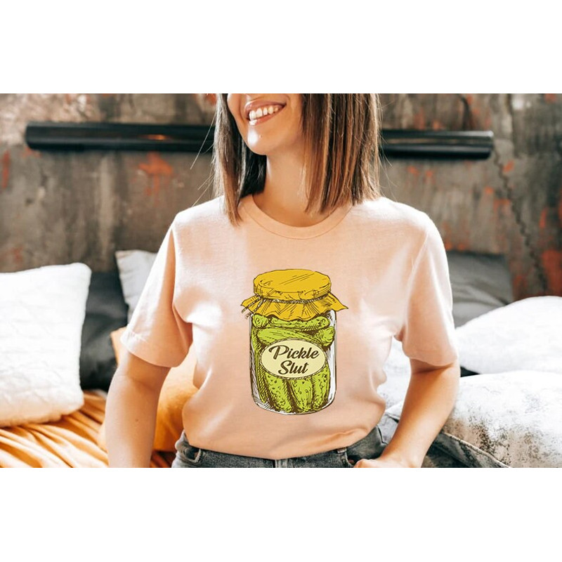 Pickle Slut Sweatshirt, Pickle Slut Shirt, Pickles Shirt, Pickle Lover Shirt, Women Slut Shirt, Canned Pickles Shirt, Retro Pickles Art - 3.jpg