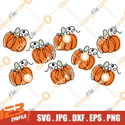 Pumpkins 16oz Glass Can Cut File, Svg Dxf Png Files Digital Download