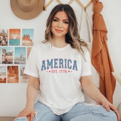 retro comfort america shirt,  distressed 4th of j