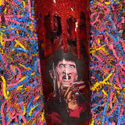 horror skinny tumbler, inspired halloween scary movie 30oz curved tumbler, horror movie marbled 30oz new tumbler