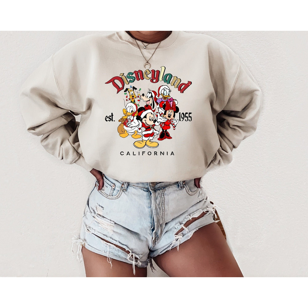 Disneyland Christmas, Retro Mickey And Friends Disneyland Christmas Sweatshirt, Disneyland Shirt, 2022 Family Vacation Shirt,Christmas sweat - 2.jpg