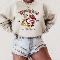 disneyland christmas, retro mickey and friends disneyland christmas sweatshirt,