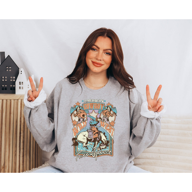 Wild West Sweatshirt, Cowgirl Sweatshirt, Western Shirt, Country Girl Shirt, Graphic Tees, western sweatshirt, Rodeo Shirt, Cowboy T-Shirt - 4.jpg