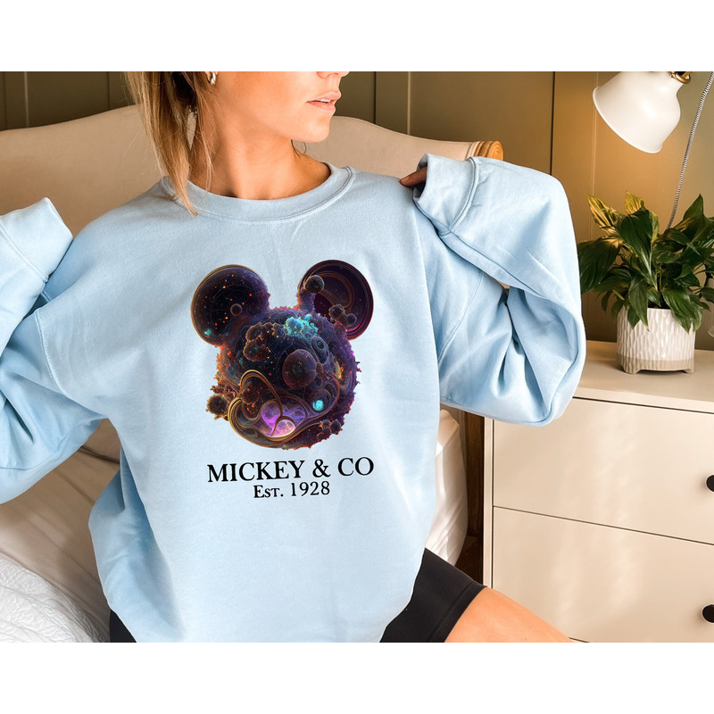 Retro Mickey And Co Disneyland Est 1955 Sweatshirt, Galaxy Disneyland Sweater, 2022 Family Vacation Shirt, Magic Kingdom,Minnie Donald Shirt - 4.jpg