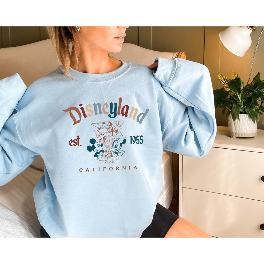 Retro Mickey And Friends Disneyland Est 1955 Sweatshirt, Disneyland Shirt, 2022 Family Vacation Shirt, Magic Kingdom, Minnie Donald Shirt - 4.jpg