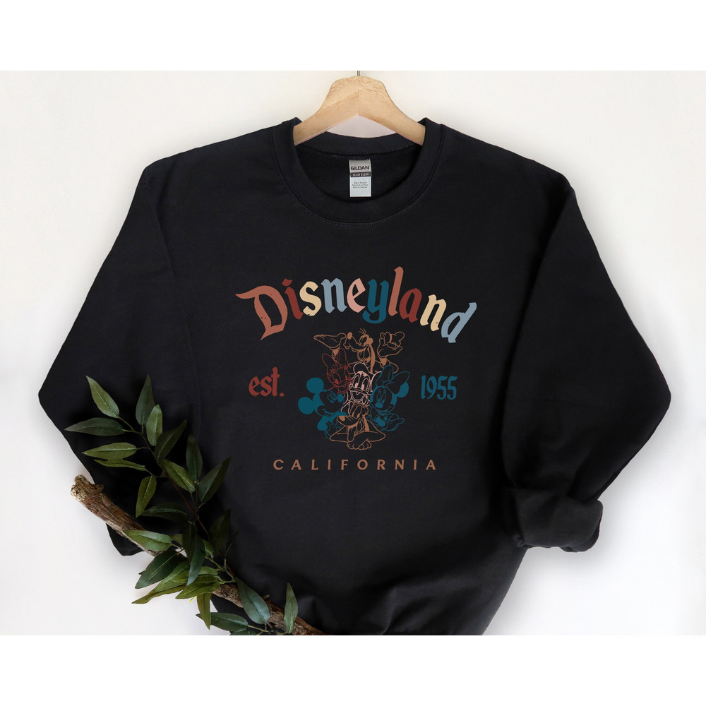 Retro Mickey And Friends Disneyland Est 1955 Sweatshirt, Disneyland Shirt, 2022 Family Vacation Shirt, Magic Kingdom, Minnie Donald Shirt - 5.jpg