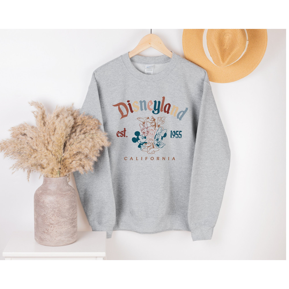 Retro Mickey And Friends Disneyland Est 1955 Sweatshirt, Disneyland Shirt, 2022 Family Vacation Shirt, Magic Kingdom, Minnie Donald Shirt - 6.jpg