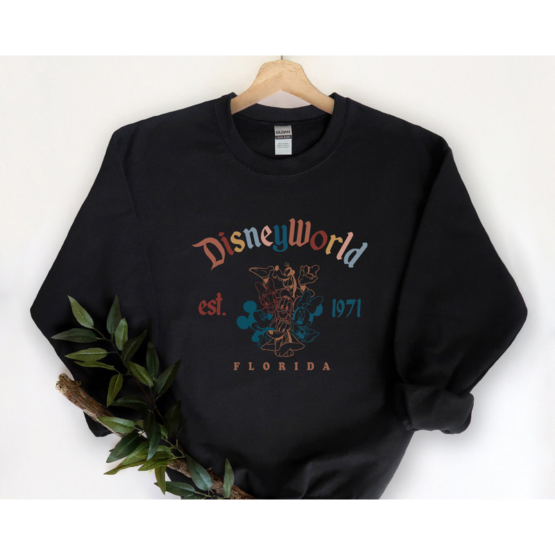 Retro Mickey And Friends Disneyworld Est 1971 Sweatshirt, Disneyworld Shirt, 2023 Family Vacation Shirt, Magic Kingdom, Minnie Donald Shirt - 3.jpg
