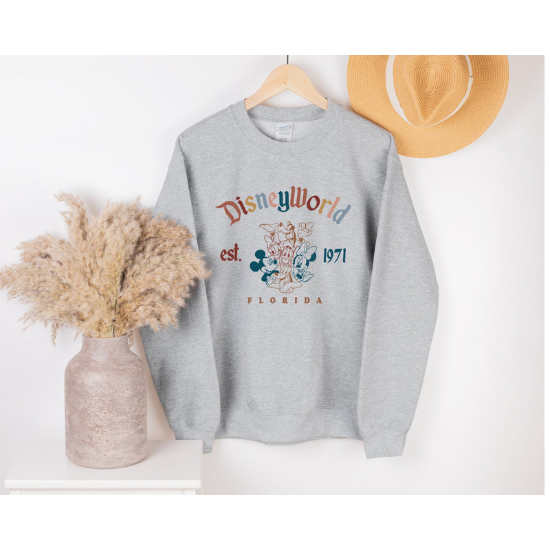Retro Mickey And Friends Disneyworld Est 1971 Sweatshirt, Disneyworld Shirt, 2023 Family Vacation Shirt, Magic Kingdom, Minnie Donald Shirt - 5.jpg