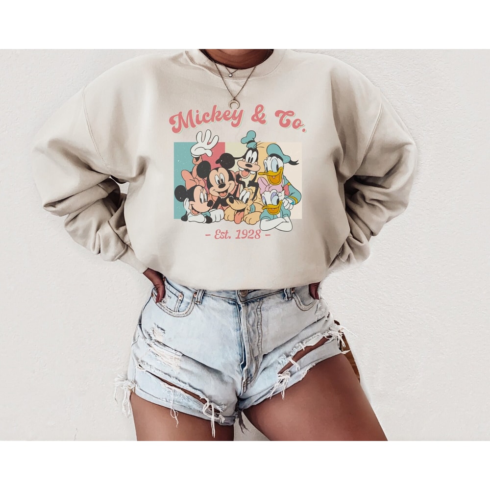 Vintage Disney Mickey And Co, Est 1928 Sweatshirt, Disneyworld Sweatshirt, 2023 Family Vacation Shirt, Disneyworld shirts - 1.jpg