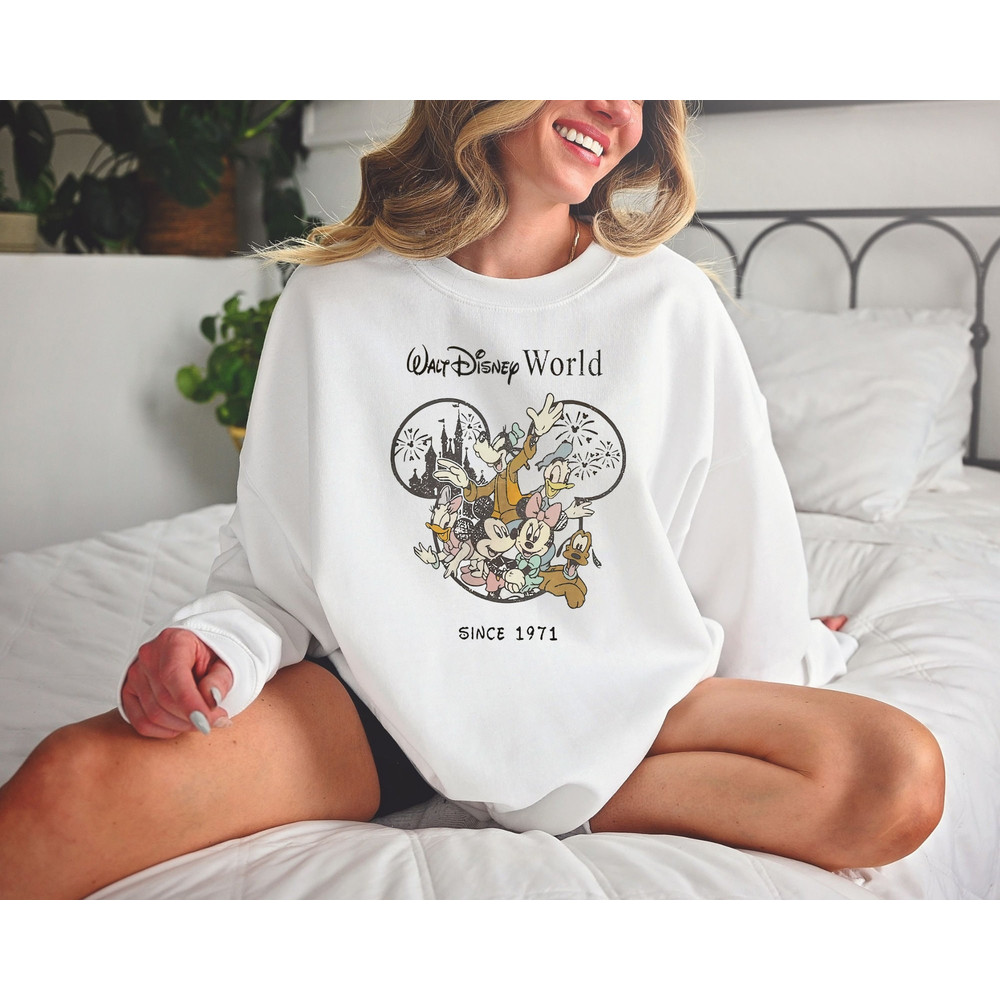 Vintage Mickey And Friends Disneyworld Est 1971 Sweatshirt, Disneyworld Shirt, 2023 Family Vacation Shirt, Magic Kingdom, disneyworld Shirts - 2.jpg