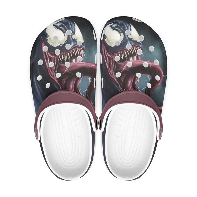 Venom clogs, looks like crocs shoes, slippers, flip flops Birthday gift Custom clogs for men, women and kids.jpg