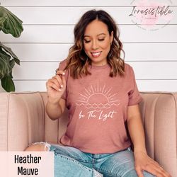 be the light jesus lover shirt, bible verse mathew 5:14 shirt, religious women shirt,