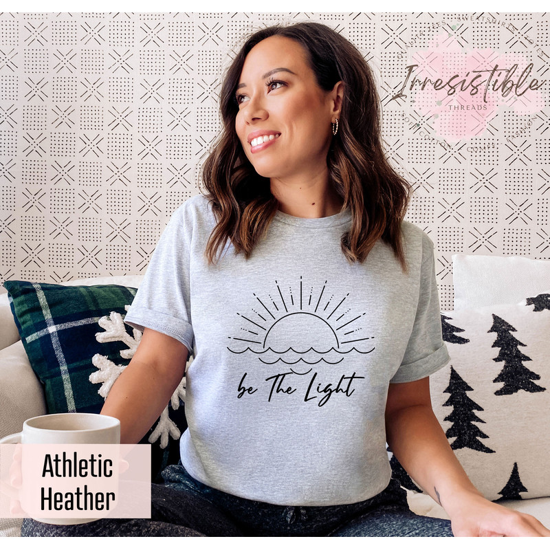 Be The Light Jesus Lover Shirt, Bible Verse Mathew 514 Shirt, Religious Women Shirt, Cute Christian Gift, Bible Verse Shirt, God Lover Gift - 5.jpg