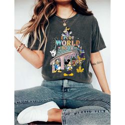 comfort colors disney epcot 100 years of wonder shirt, vintage disney shirt, mickey and friends, epcot trip shirt, famil