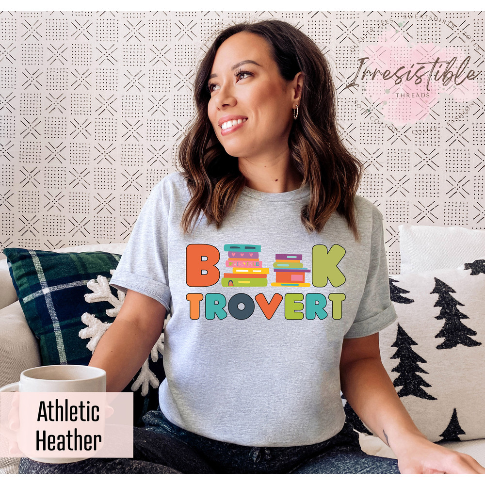 Booktrovert Shirt Gift For Librarian, Book Lover Shirt, Book Nerd T-Shirt, Librarian Outfit, Bookish Outfit,Reading Tee,Literary Teacher Tee - 3.jpg