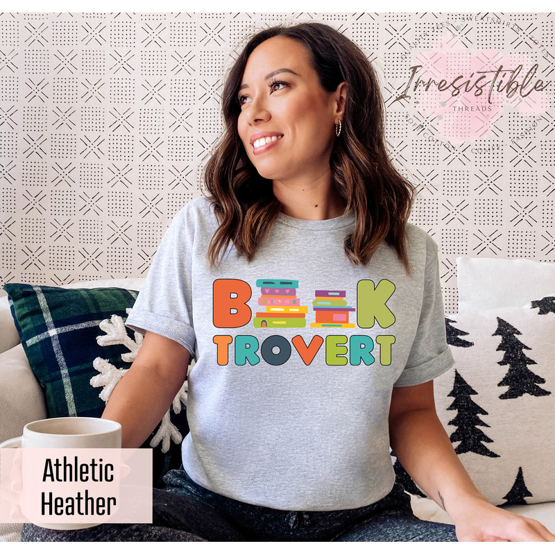 Booktrovert Shirt Gift For Librarian, Book Lover Shirt, Book Nerd T-Shirt, Librarian Outfit, Bookish Outfit,Reading Tee,Literary Teacher Tee - 3.jpg