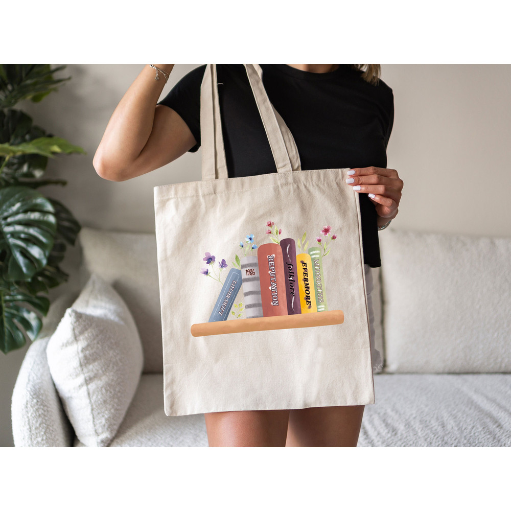 Floral Books Tote Bag, Trendy Flower Book Tote Bag, Book Lover Tote Bag, Cute Bookworm Tote Bag, Reading Book Tote Bag, Book Nerd Tote Bag - 1.jpg