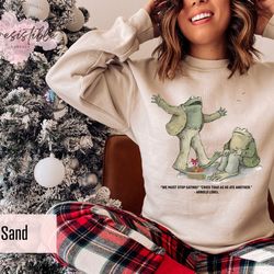 frog and toad sweatshirt, frog hoodie,cottagecore sweater,frog sweatshirt,vintage boo