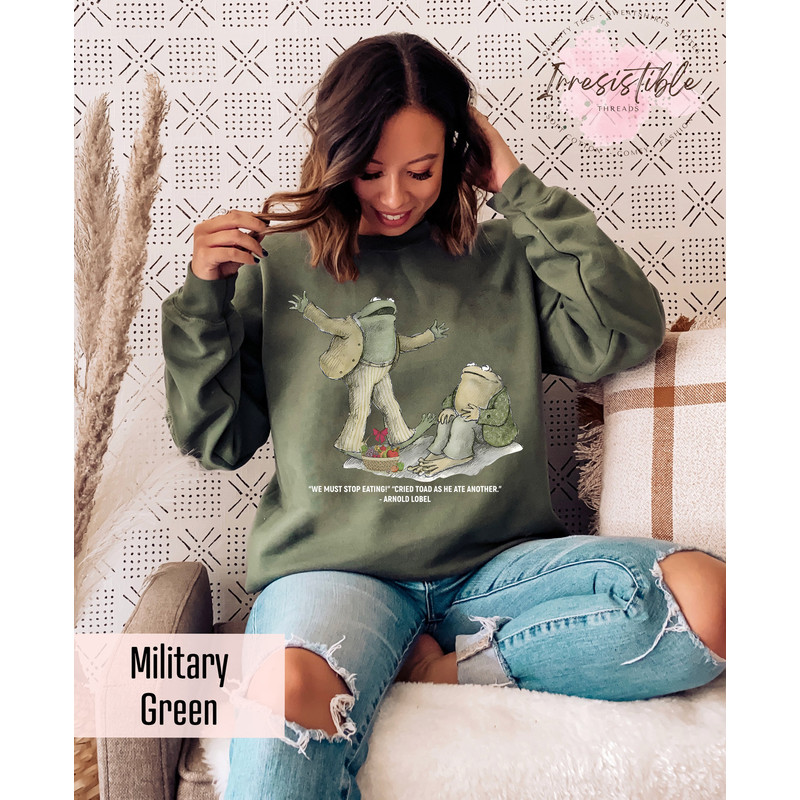 Frog And Toad Sweatshirt, Frog Hoodie,Cottagecore Sweater,Frog Sweatshirt,Vintage Book Hoodie,Frog Print Outfit,Vintage Classic Book Sweater - 2.jpg