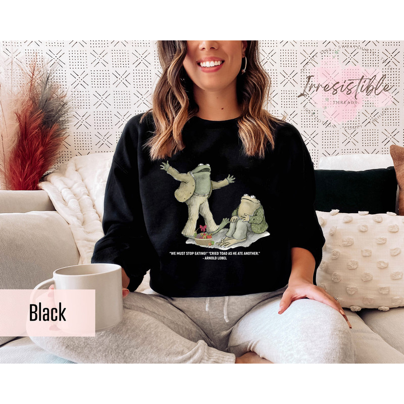Frog And Toad Sweatshirt, Frog Hoodie,Cottagecore Sweater,Frog Sweatshirt,Vintage Book Hoodie,Frog Print Outfit,Vintage Classic Book Sweater - 3.jpg