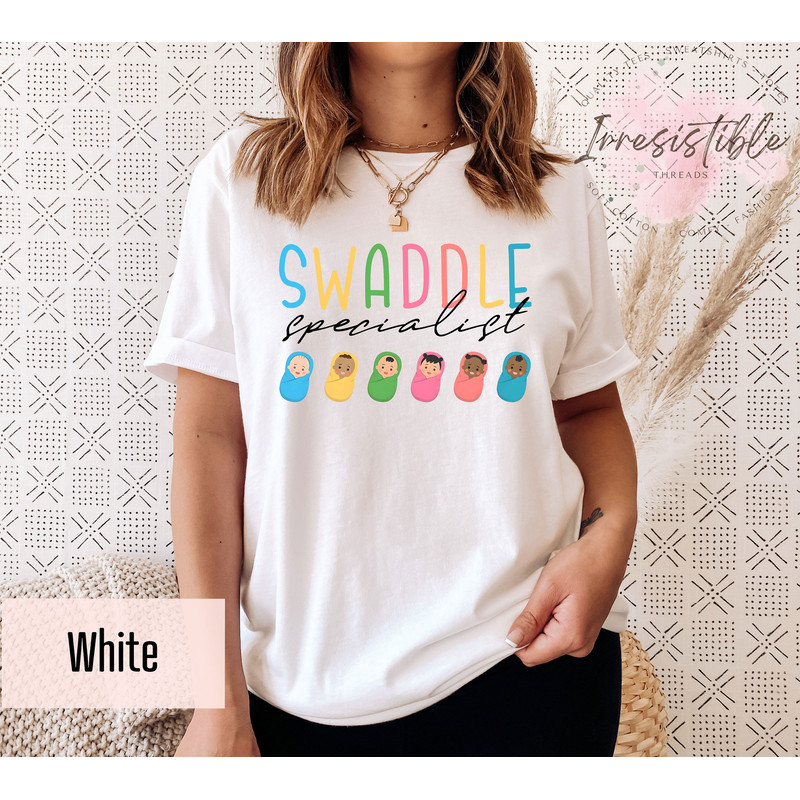 Funny Swaddle Specialist Shirt, Caregiver Tee, Baby Crew Shirt, Labor Delivery Nurse Tee, Trendy Newborn Gift, Nurse RN Tee, Postpartum Gift - 4.jpg