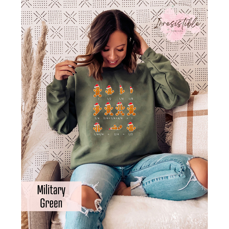 Gingerbread Sweatshirt Gift For Math Teacher, Math Teacher Holiday Season Gift, Funny Mathematical Christmas Hoodie, Math Students Xmas Gift - 1.jpg