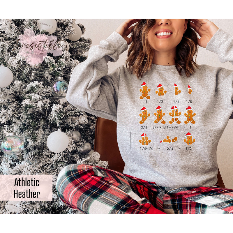 Gingerbread Sweatshirt Gift For Math Teacher, Math Teacher Holiday Season Gift, Funny Mathematical Christmas Hoodie, Math Students Xmas Gift - 3.jpg