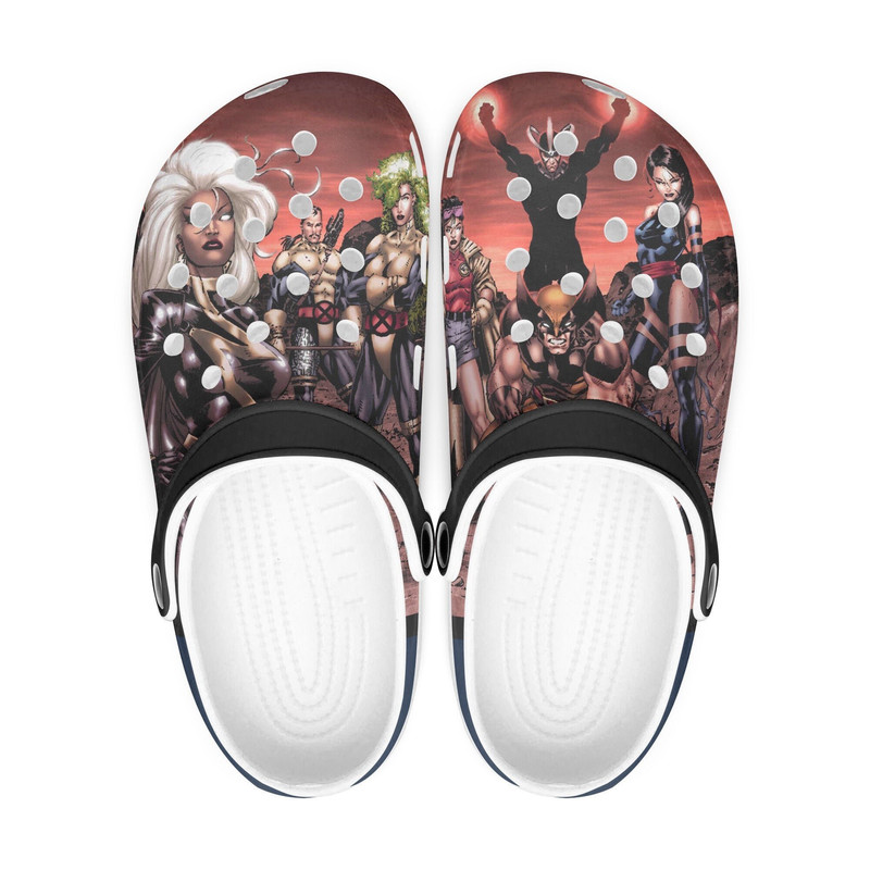 X-men clogs, Storm, Wolverine, looks like crocs shoes, slippers, flip flops Birthday gift Custom clogs for men, women and kids.jpg