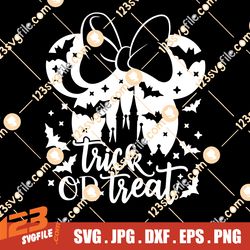 Trick or Treat SVG, Halloween Castle Svg, Halloween Svg, Vacation Svg, Trip Svg, Mouse Ears Svg, Halloween Mouse Svg,