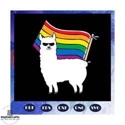llama lgbt pride flag, rainbow svg, leseither way, lesbian gift, lgbt shirt, lgbt pride, gay pride svg, lesbian gifts, g