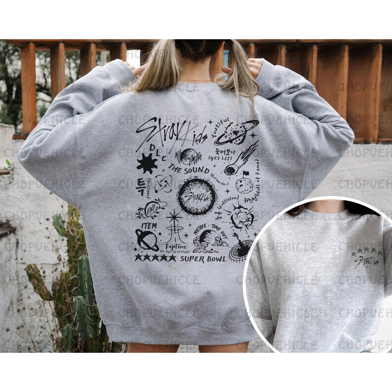 5-STAR Tracklist Stray Kids Sweatshirt, Bang Chan, Lee Know, Changbin, Hyunjin, Han, Felix, Seungmin, IN Sweater, S-Class, SKZ 5 Star - 4.jpg