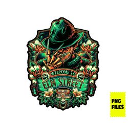 freddy krueger png, elm street png, freddy krueger horror png, horror movie png, horror png, png digital file