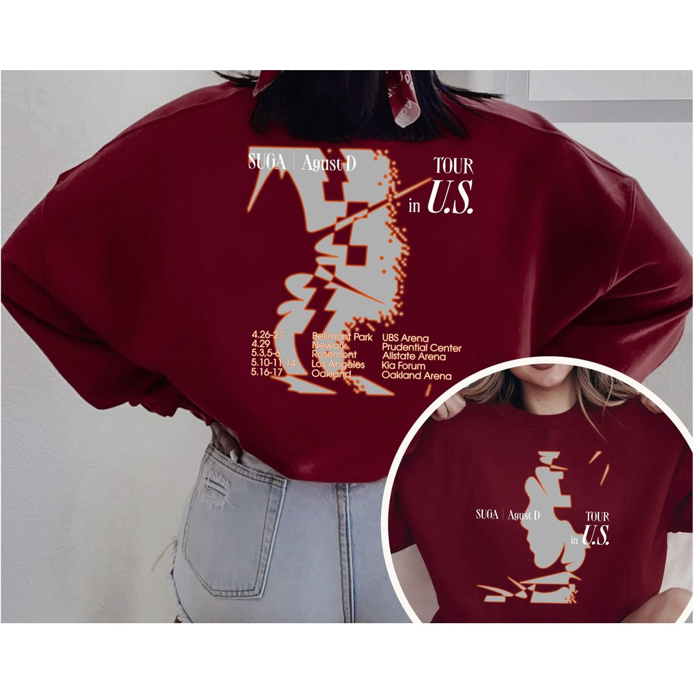 SUGA Agust D World Tour Sweatshirt, Agust D BTS Suga Sweatshirt, Suga On Tour 2023 Shirt, Suga Daechwita Hoodie, Min Yoongi Tee, Bangtan Tee - 2.jpg