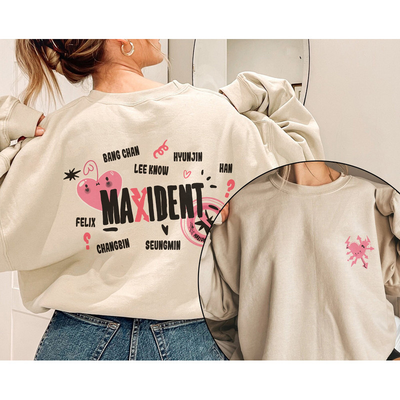Unisex Sweatshirt Maxident Stray Kids, Bang Chan, Lee Know, Changbin, Hyunjin, Han, Felix, Seungmin, IN Sweater, Maxident New Album, Maniac - 1.jpg