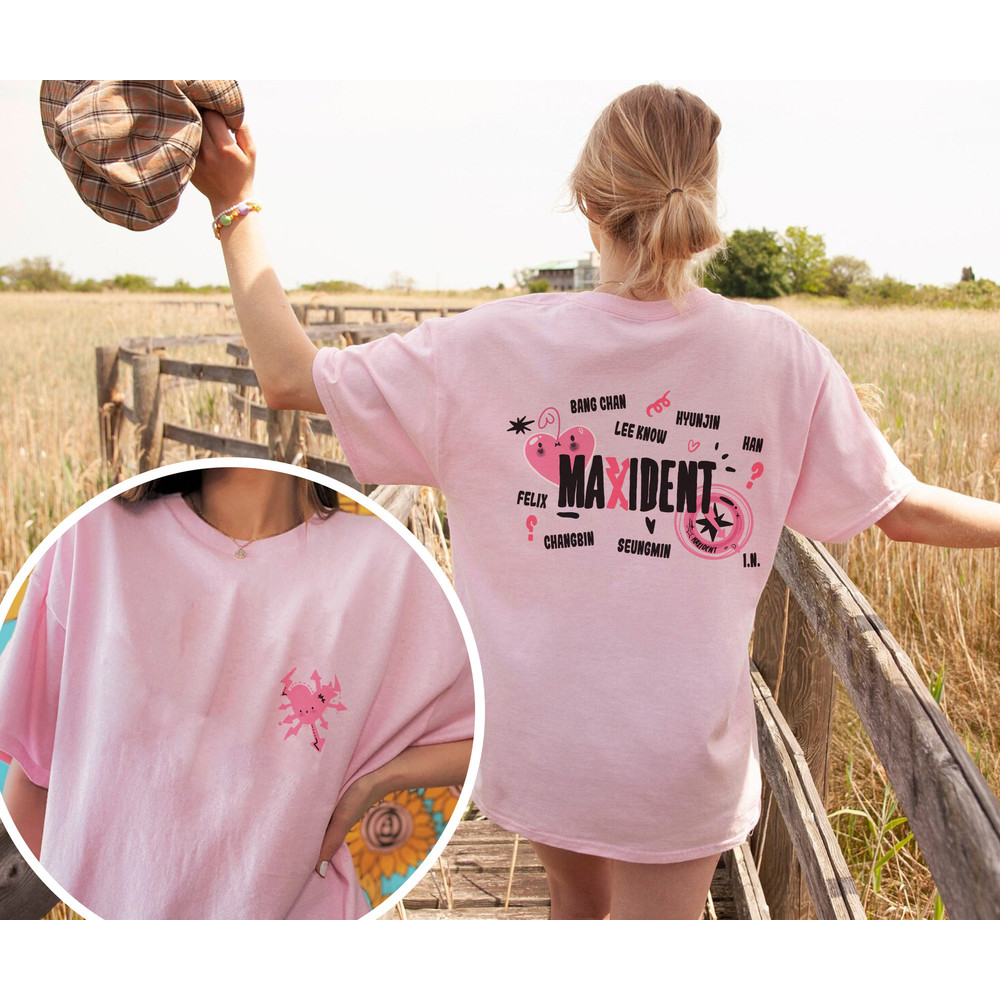 Unisex T-Shirt Maxident Stray Kids, Bang Chan, Lee Know, Changbin, Hyunjin, Han, Felix, Seungmin, IN Shirt, Maxident New Album, Maniac - 3.jpg