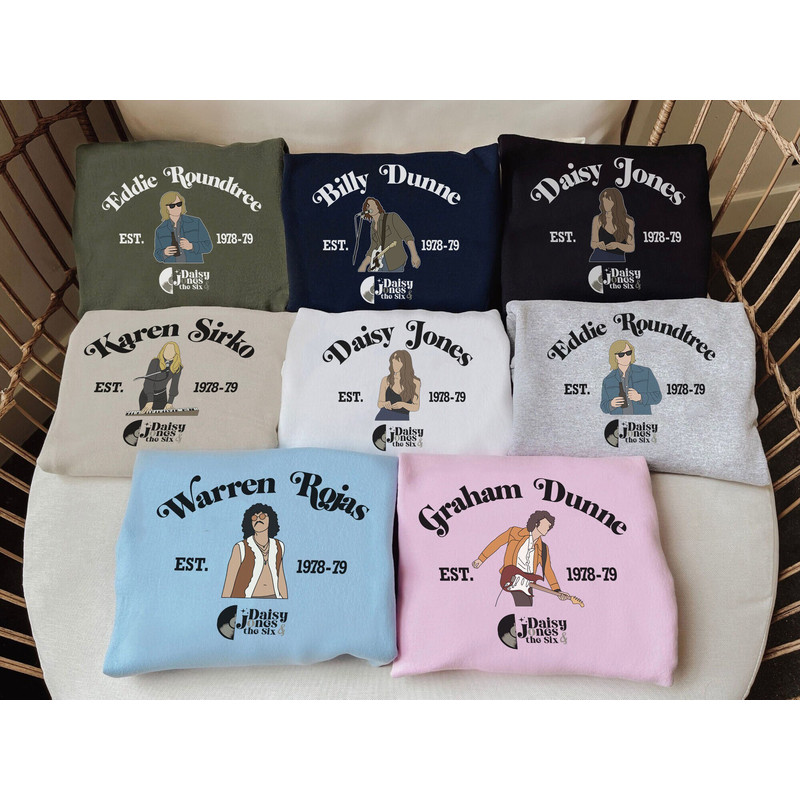 Vintage Daisy Jones & The Six Characters, The Aurora Tour 1978-79 Shirt, Brilliant Taylor Jenkins Reid, Aurora World Tour Tee - 1.jpg