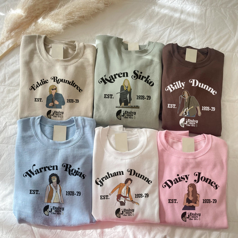 Vintage Daisy Jones & The Six Characters, The Aurora Tour 1978-79 Shirt, Brilliant Taylor Jenkins Reid, Aurora World Tour Tee - 2.jpg