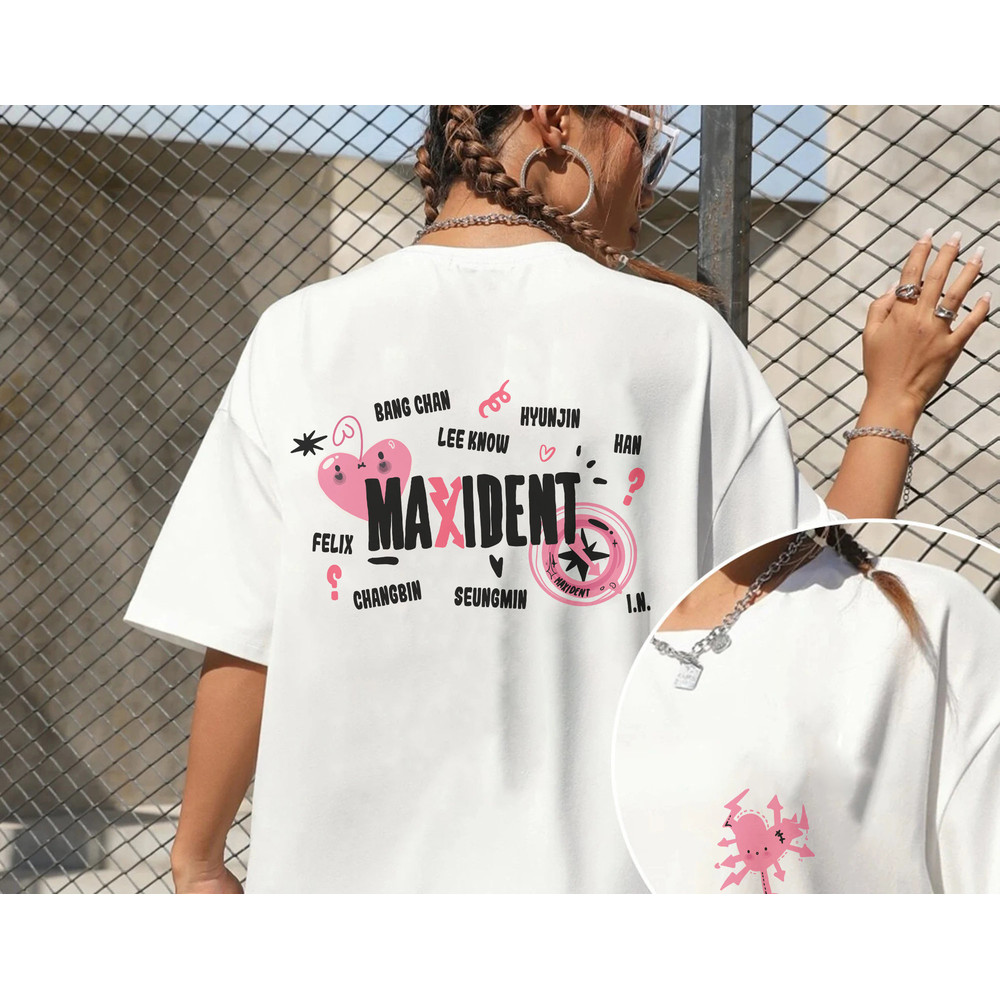 Unisex T-Shirt Maxident Stray Kids, Bang Chan, Lee Know, Changbin, Hyunjin, Han, Felix, Seungmin, IN Shirt, Maxident New Album, Maniac - 5.jpg