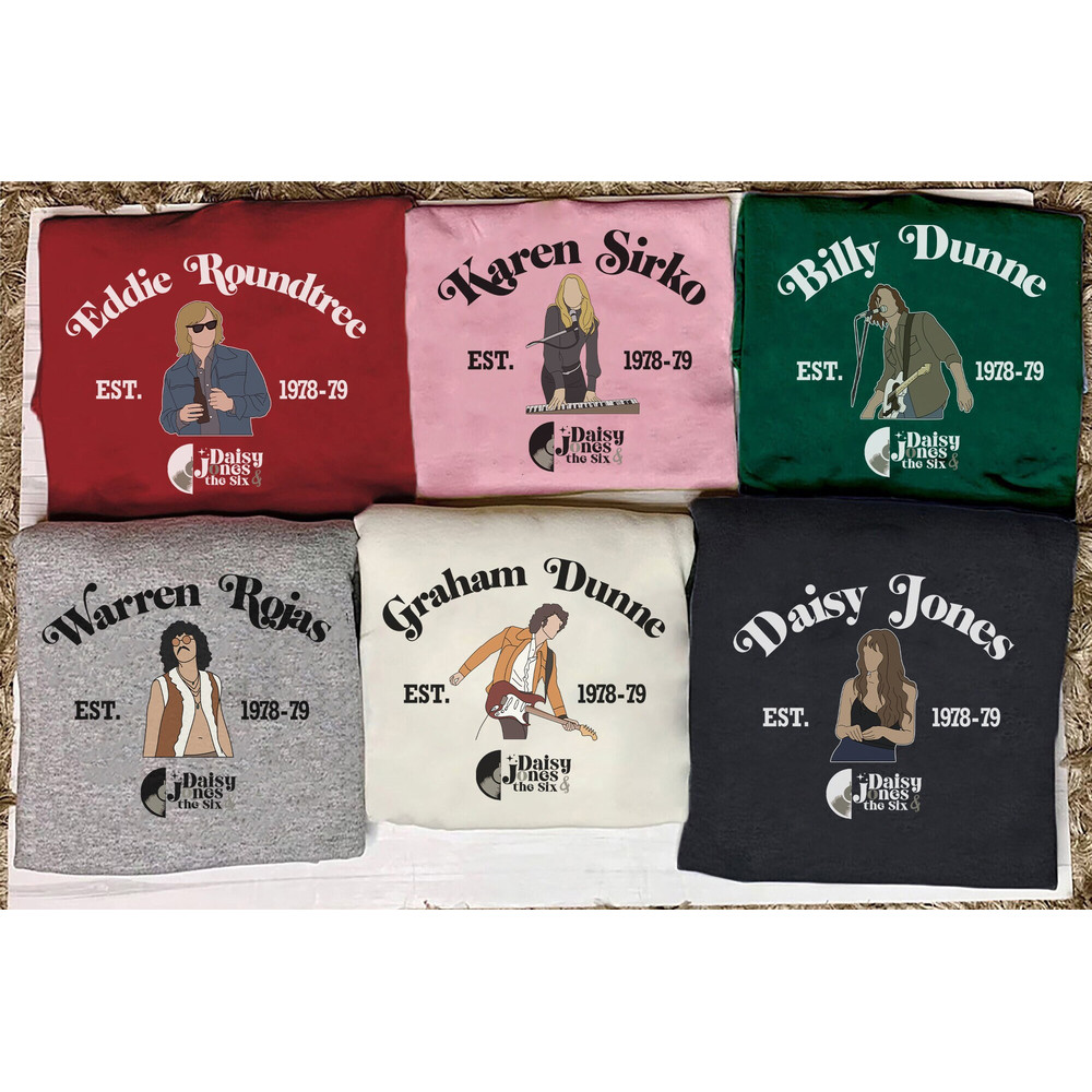 Vintage Daisy Jones & The Six Characters, The Aurora Tour 1978-79 Shirt, Brilliant Taylor Jenkins Reid, Aurora World Tour Tee - 3.jpg