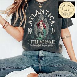 vintage disney the little mermaid princess ariel atlantica 1989 shirt, retro disney princess shirt, disney girl trip shi
