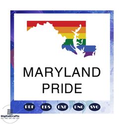 maryland pride svg, maryland state shaped gay pride, lgbt maryland pride, rainbow flag, maryland state svg, lgbt pride s